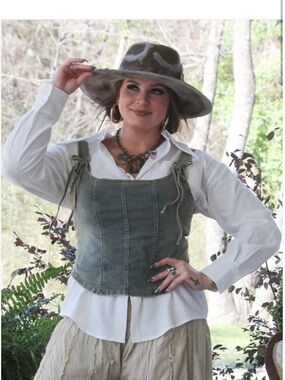 NEW Jaded Gypsy Blue Willow Tank - Corset Top